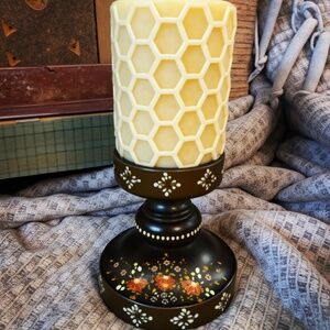 Eastern European Folk Art Candle Holder